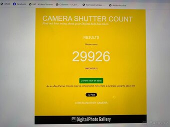 NIKON D810 - 29.926 závěrek, plus objektiv Tamron 45mm - 12