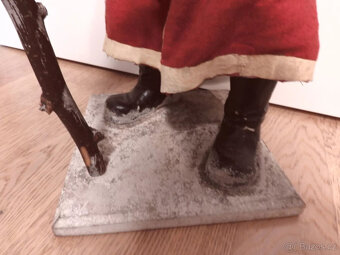 Starožitná kývačka na hlavu Santa Clause +67 cm+ kolem roku - 12