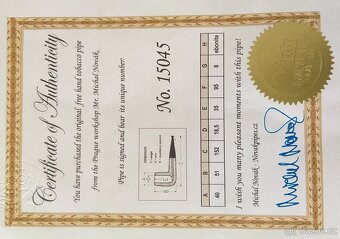 Predám DÝMKY/FAJKY MICHAL NOVÁK GOLD LINE - 12