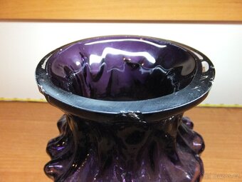 Kurt Wokan, masivní váza ametyst, INGRID 1960-70, Rakousko. - 12