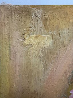 kvety v tyrkysove vaze - olejomalba 61 x 76 cm - 12