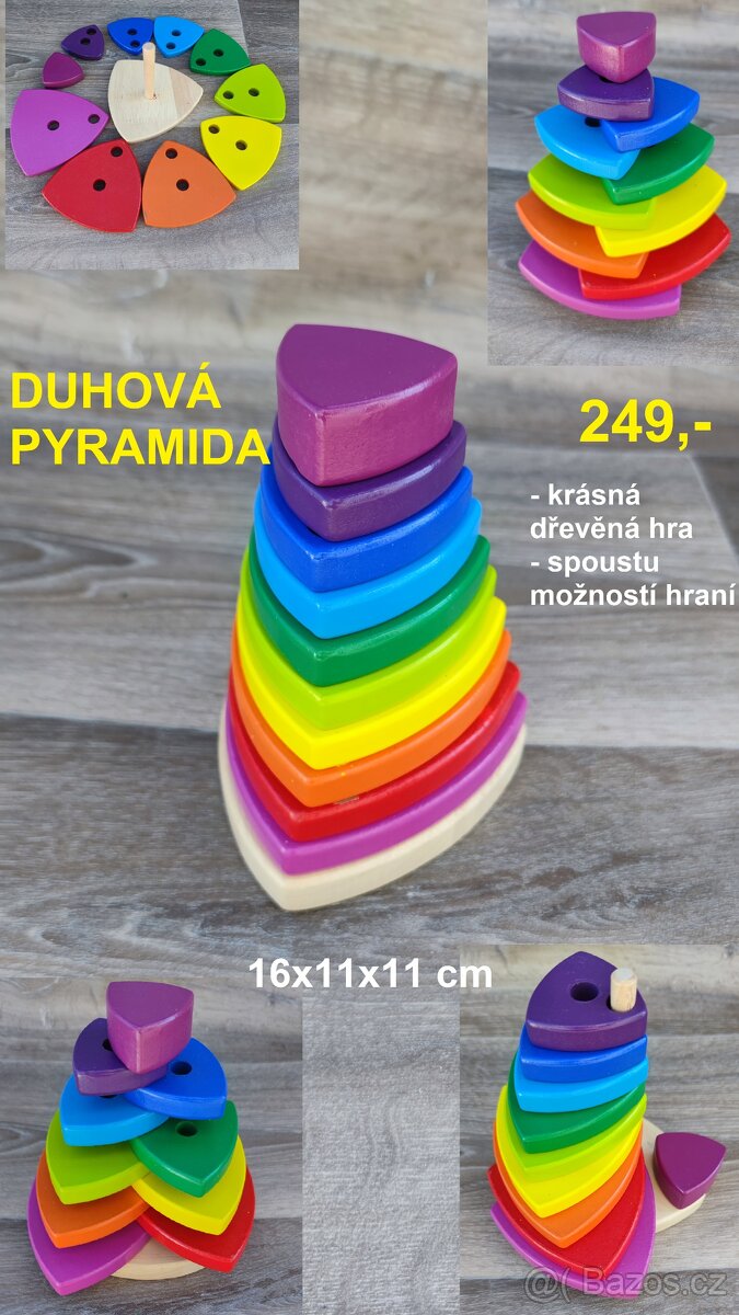 DŘEVĚNÉ MONTESSORI HRAČKY + TVARY - 13