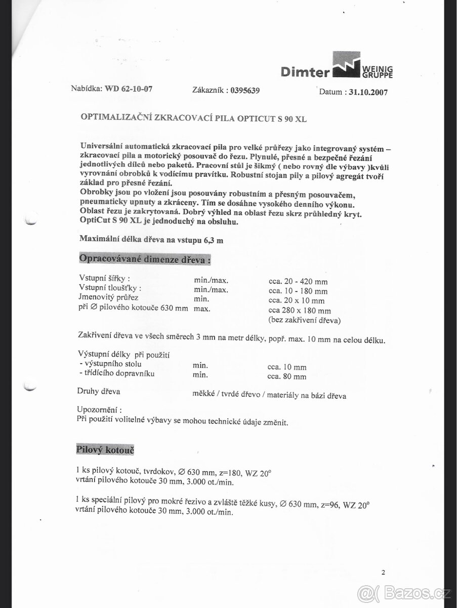 Optimalizační pila weinig dimter - 13
