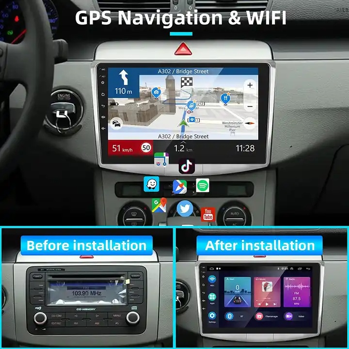 4+64G CarPlay Autoradio Skoda Octavia + Ramik DOPRAVA ZDARMA - 13