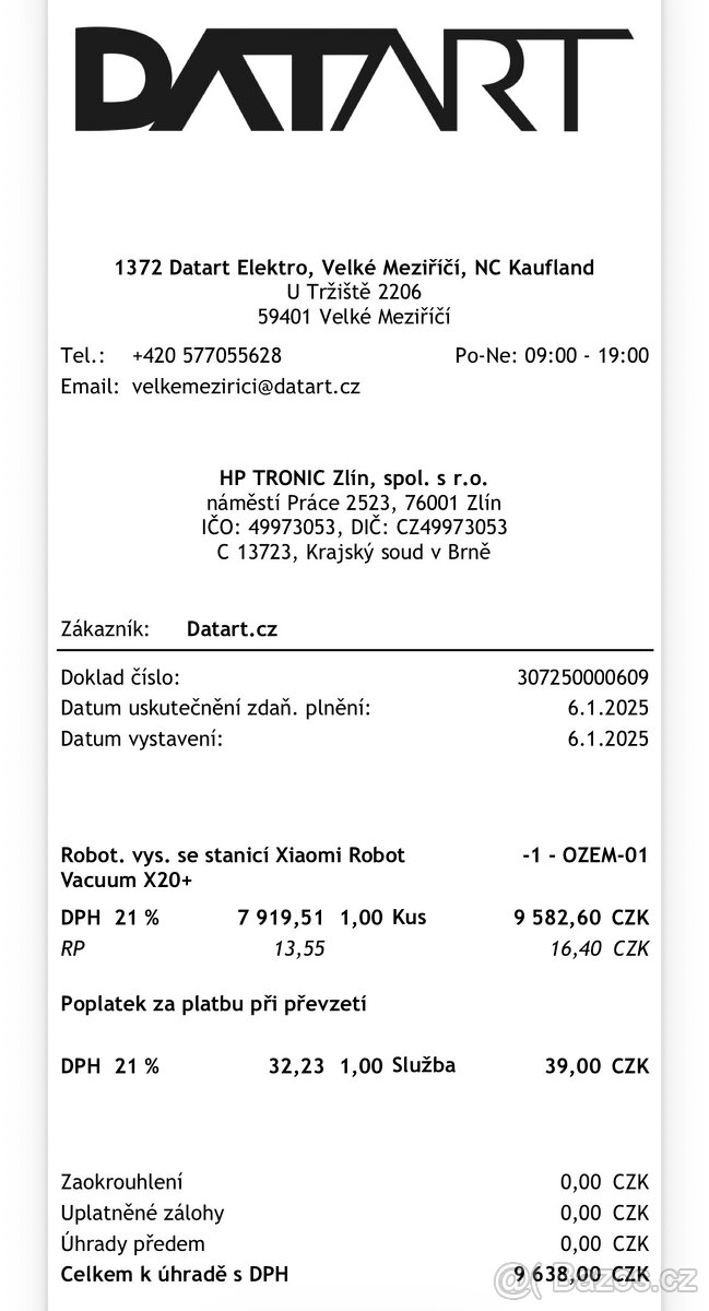 Robotický vysavač Xiaomi Vacuum X20+ - 13
