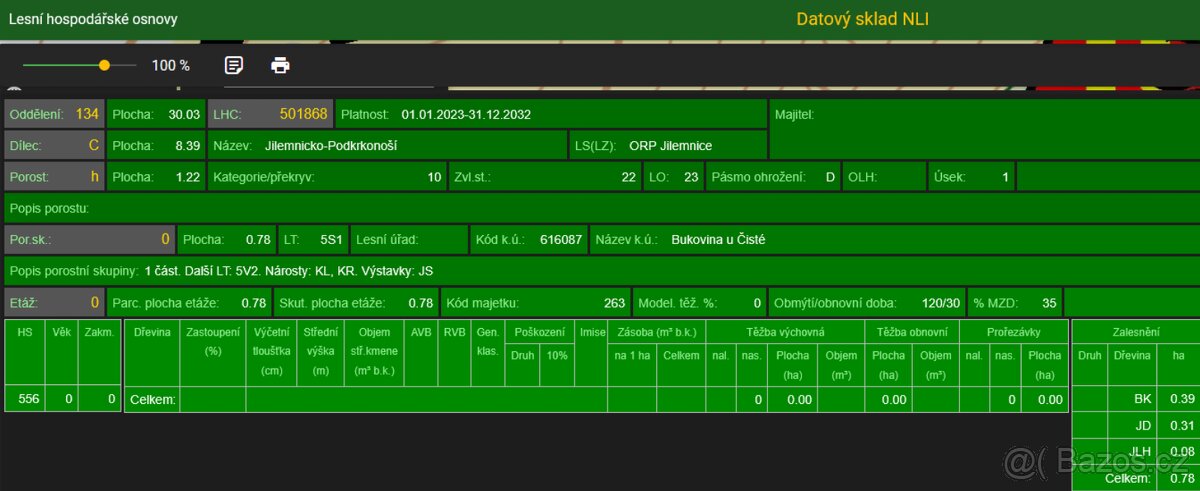 Prodám lesní pozemky v k.ú. Bukovina u Čisté. - 13