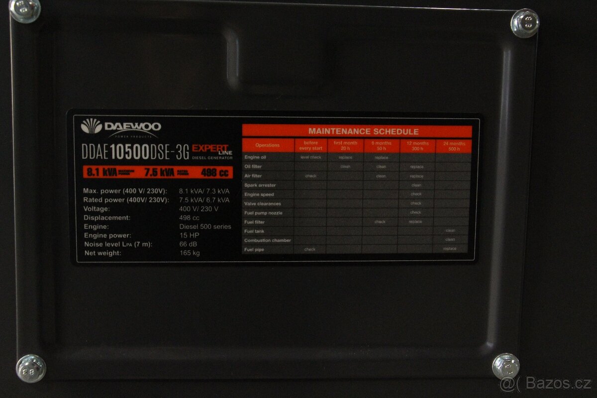 Elektrocentrála Daewoo DDAE10500DSE-3G 10,1KW - 13