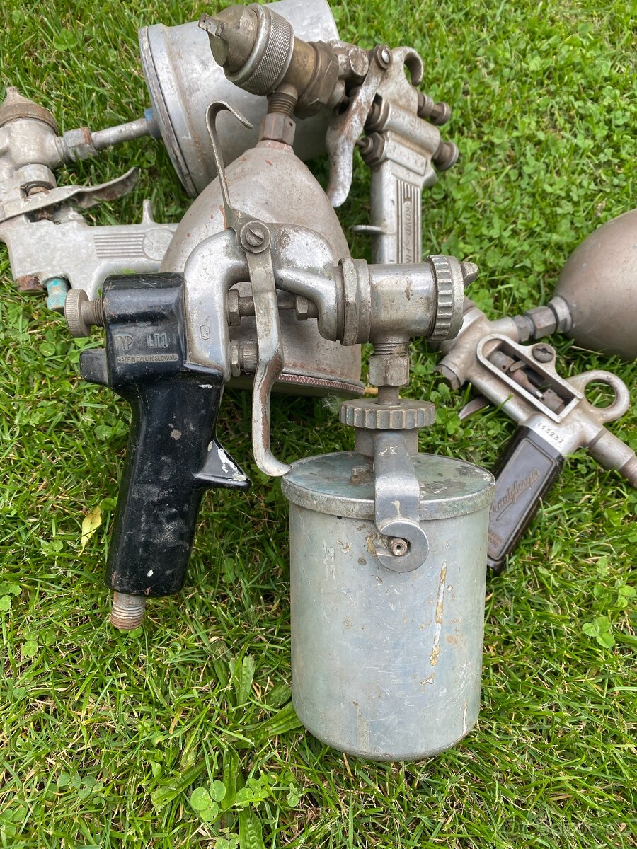 stříkací pistole malířská lakýrnická pistole stará - 13