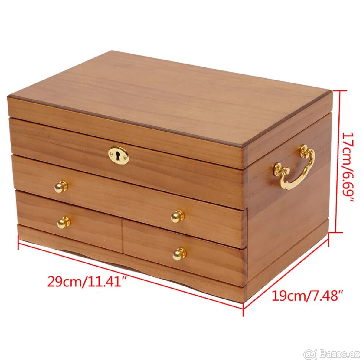 Dřevěná šperkovnice/organizér/box - 13