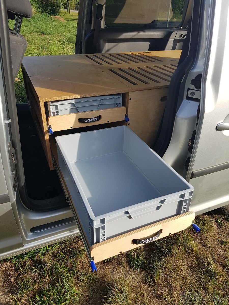 Obytná vestavba, camping box VW Caddy Maxi - 13