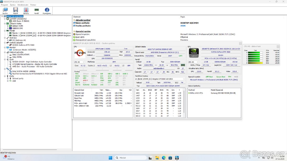 Ryzen 5 5600G, RTX 3060 12GB, 16GB RAM, 500GB SSD, Win11Pro - 13