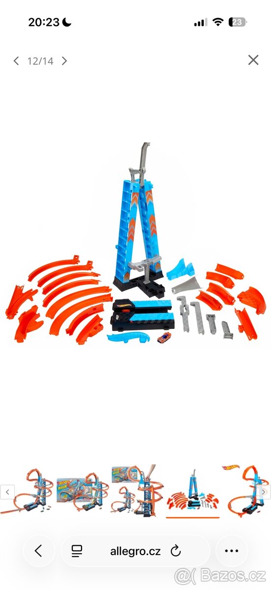 Hot Wheels Nebeská věž Kraksy GWT39 a Hot Wheels GJM75 - 13