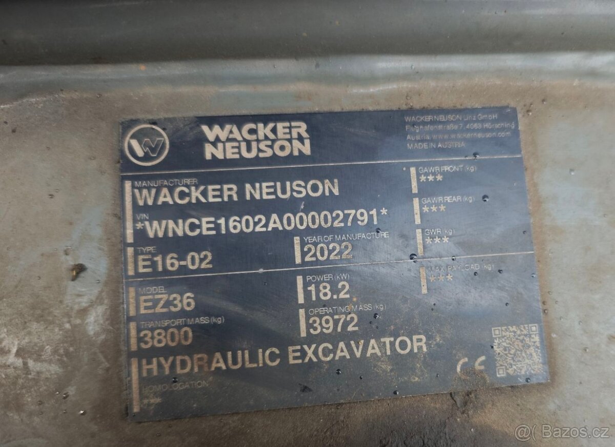 Pásový minibagr Wacker Neuson EZ36 - 2022 - 13