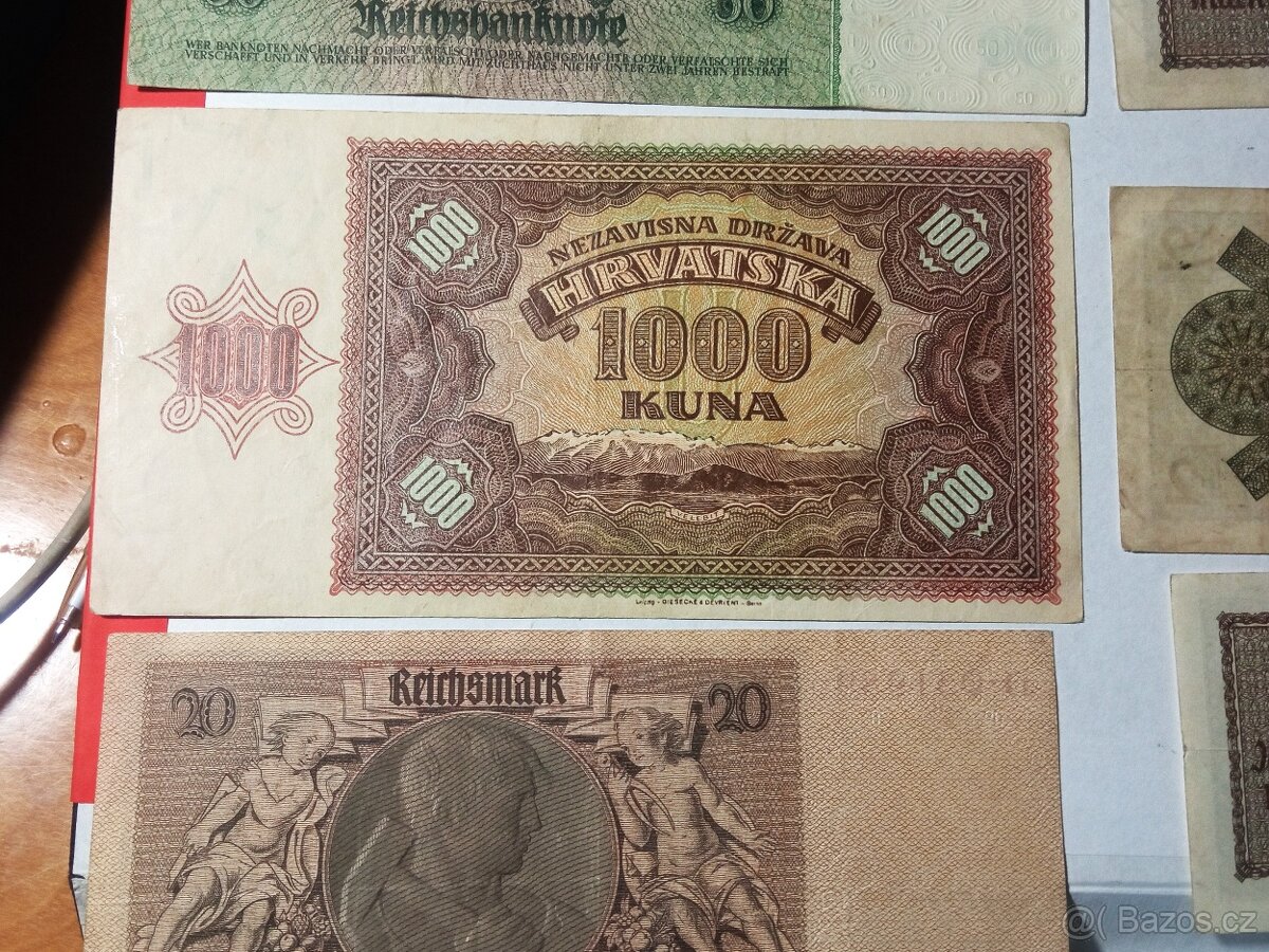 STARÉ BANKOVKY NĚMECKA+ 1000 KUN - 13