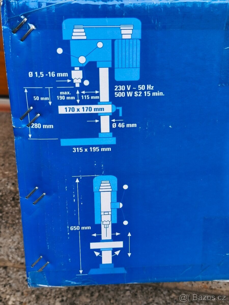Prodám NEPOUŽITOU stolní vrtačku EINHELL -500 W - 13
