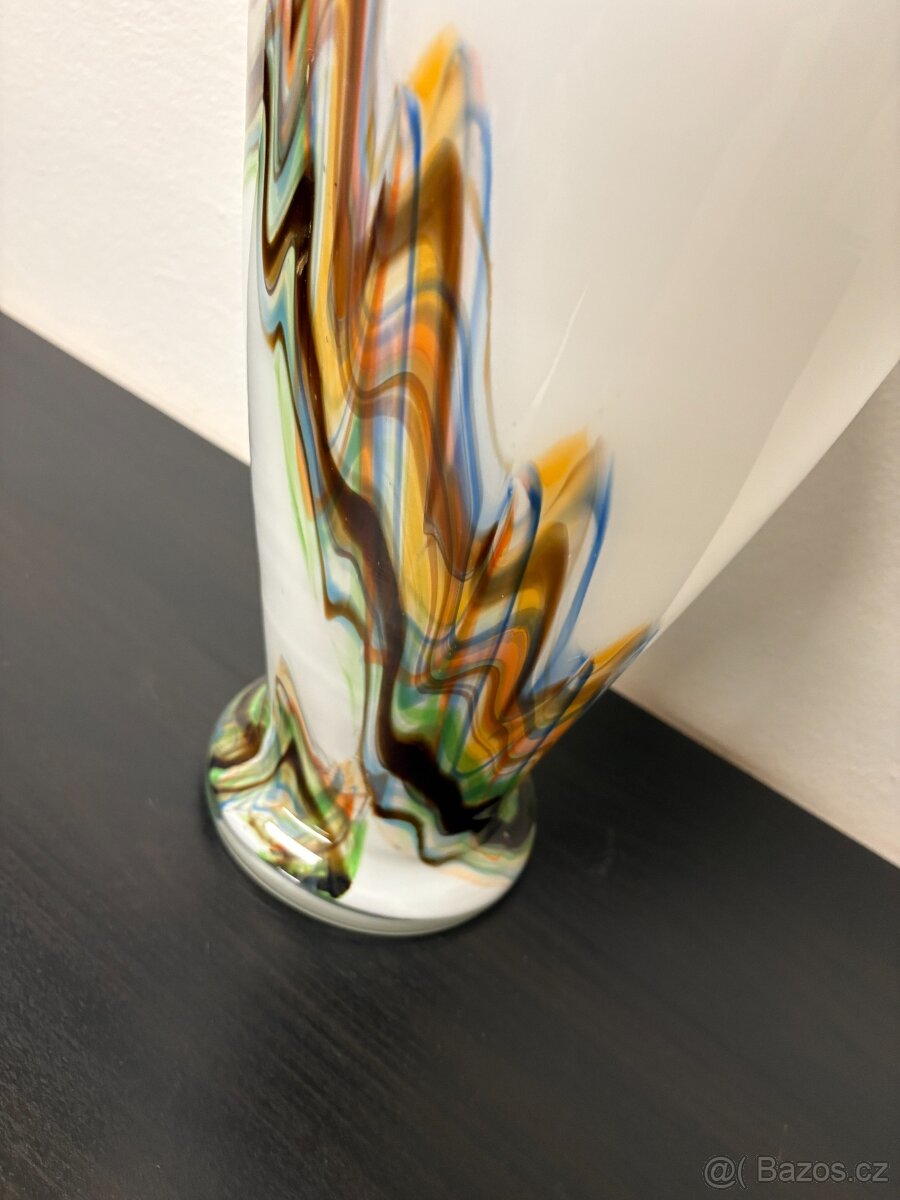 Autorské sklo - velká váza - 13