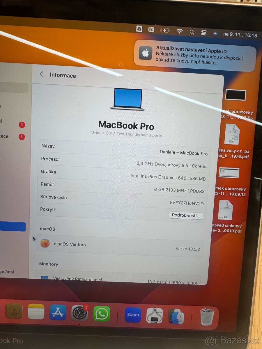 MacBook Pro 13″ (2016) TOP stav baterie - 13