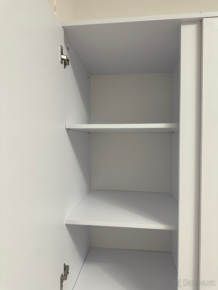 Šatní skříň Carlos, bílá, 152 cm - 13