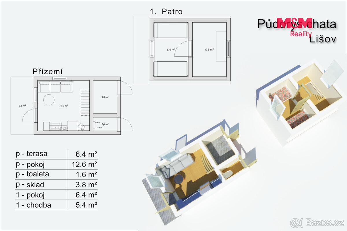 Prodej chaty, 375 m², Lišov - 13
