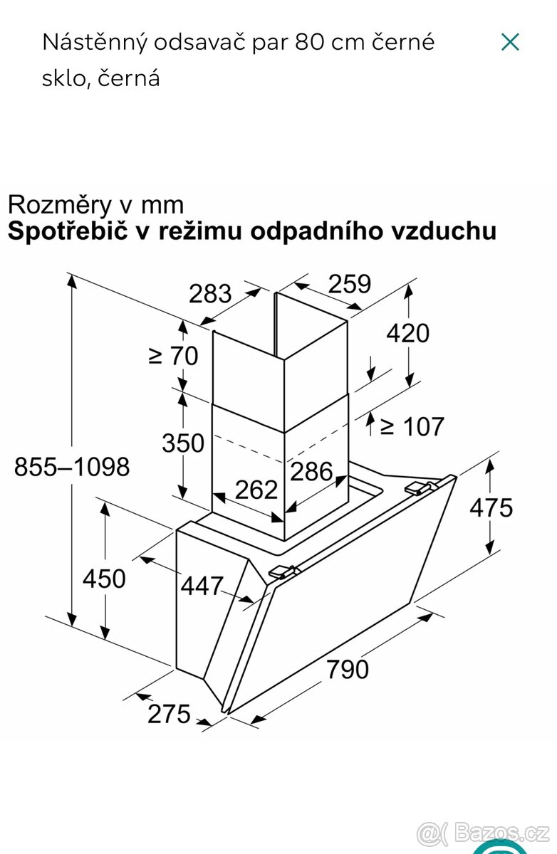 Nový nástěnný odsavač SIEMENS STUDIO LINE IQ 500, černé sklo - 13