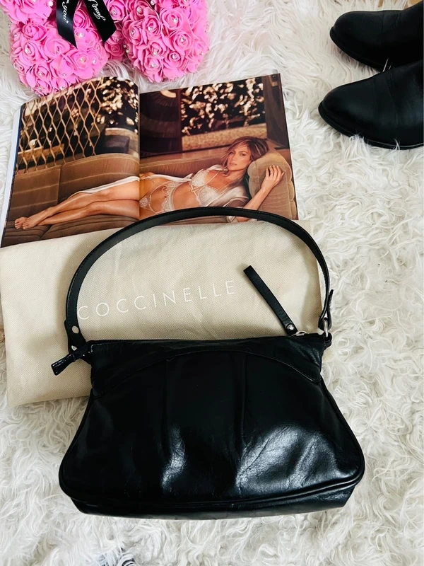 🌸Coccinelle🌸pravá kůže luxusní nádherná kabelka prostorná - 13