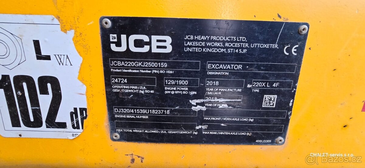 Pásový bagr JCB 220X L, rok výroby 2018, 7486 motohodin - 13