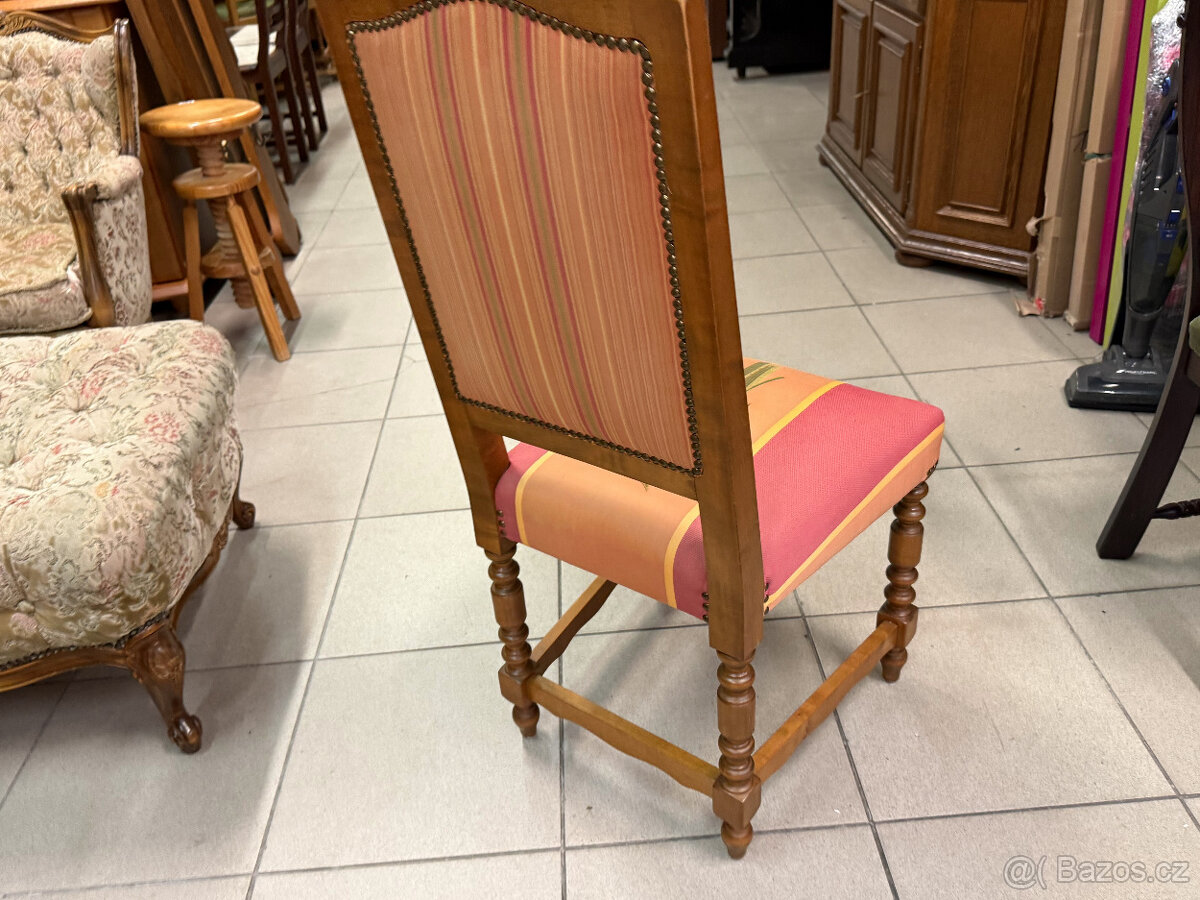 6 x zdobená zámecká kvalitní dubová židle - 13