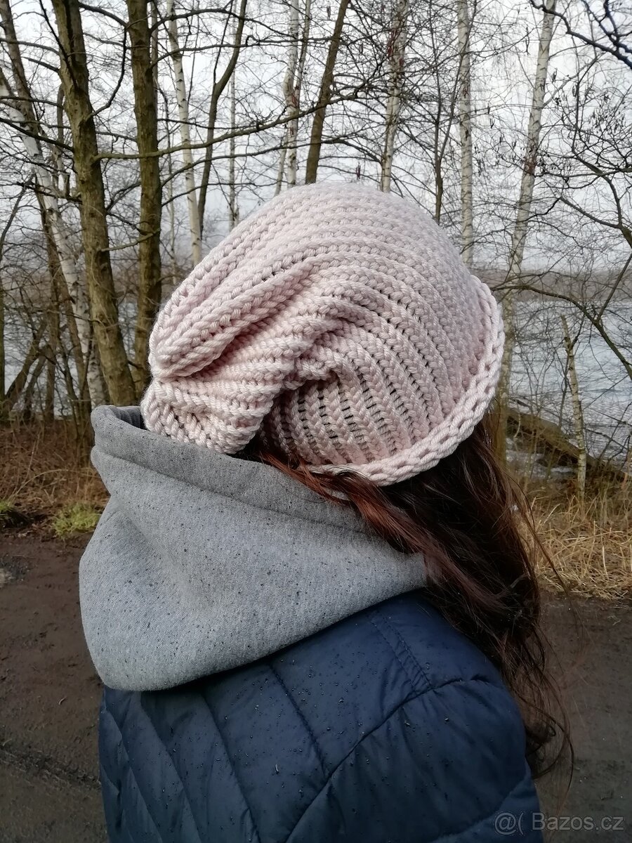 Nová pletená čepice 2v1 - 13