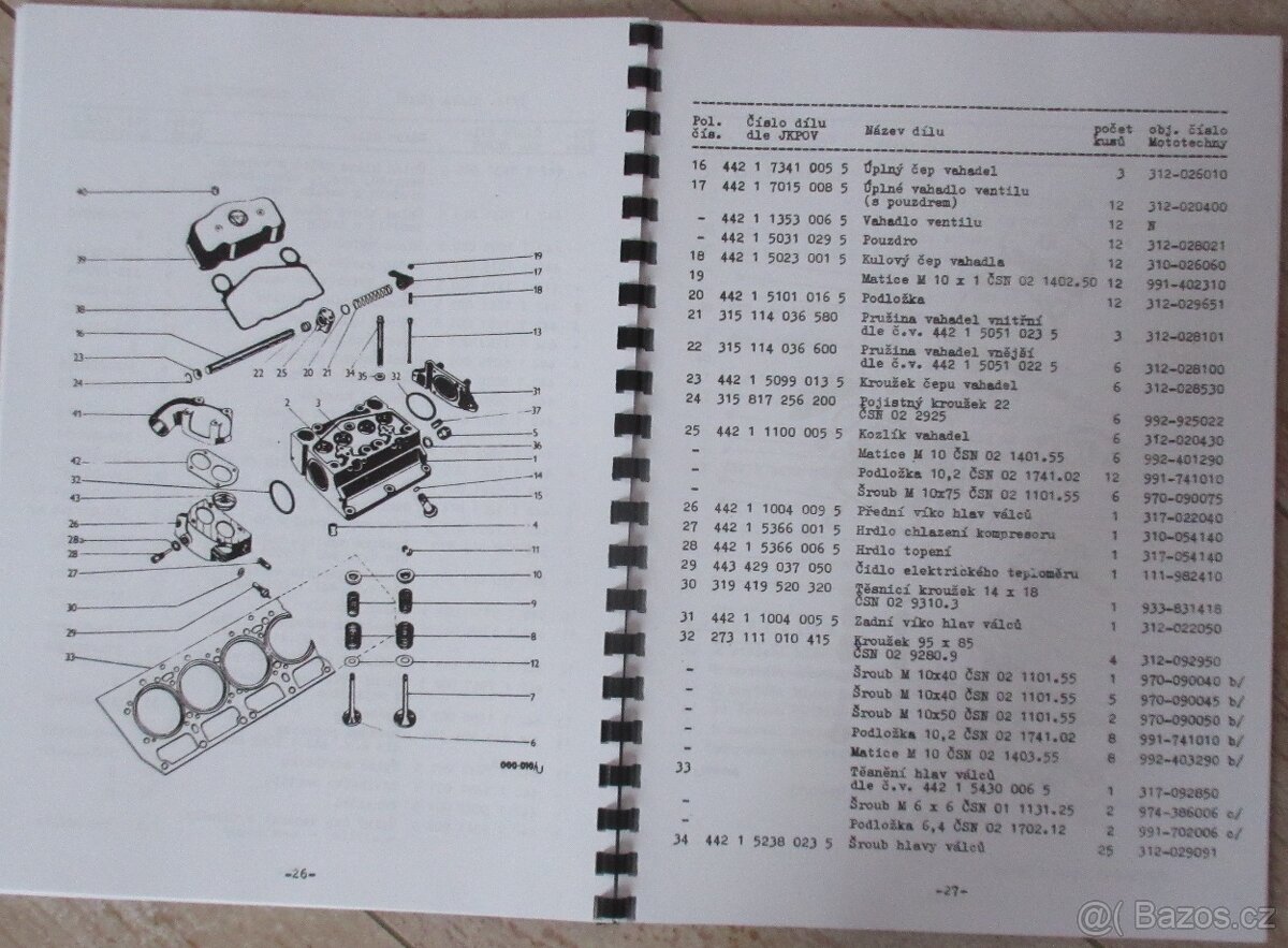 Motory LIAZ M 634 a M 637 - katalogy ND + dílenská příručka - 13