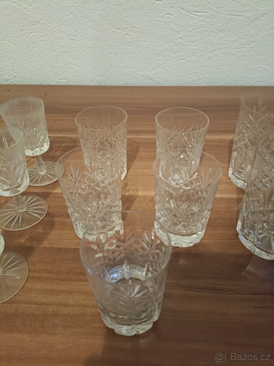 Porcelánový servis EICHWALD a Broušené skleničky - 13