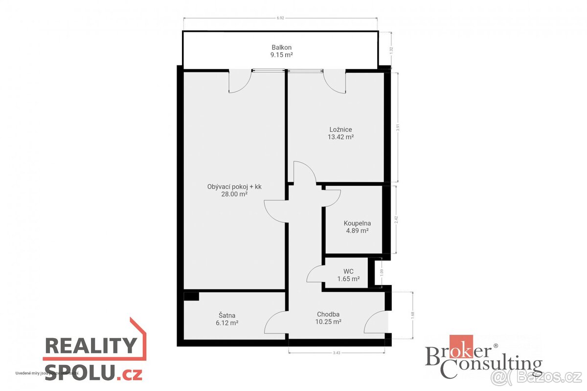 Prodej, byty/2+kk, 64 m2, Nepomucká 1347/144, 32600 Plzeň, P - 13