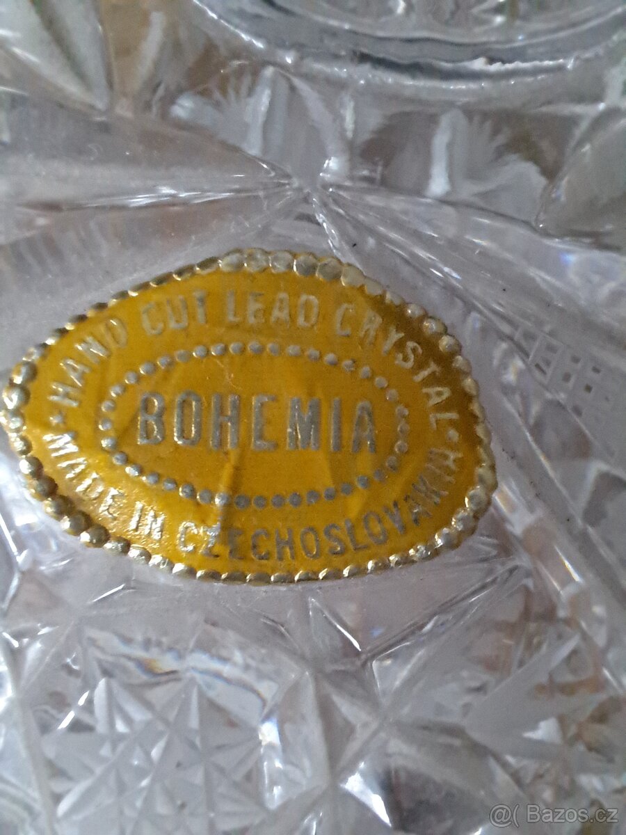 starožitné broušené sklo český křišťál - 13