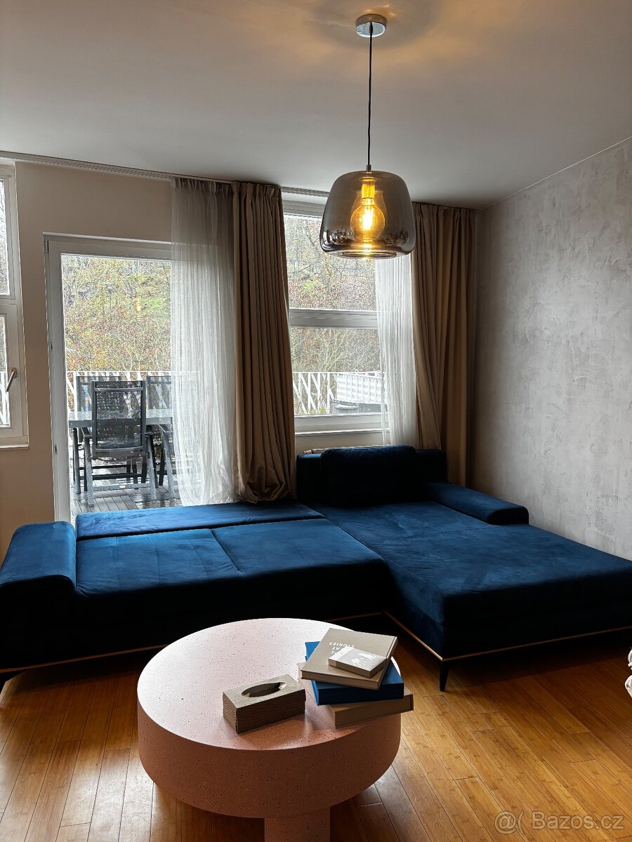 Rohová pohovka Planet z Bonami Semišová, Pravý roh - 13