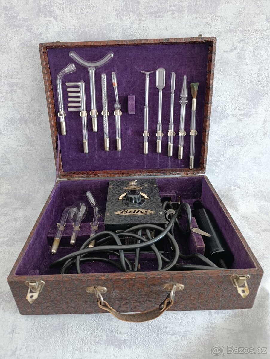 HELIOS Darsonval Violet Ray – elektrody, kufřík - 13