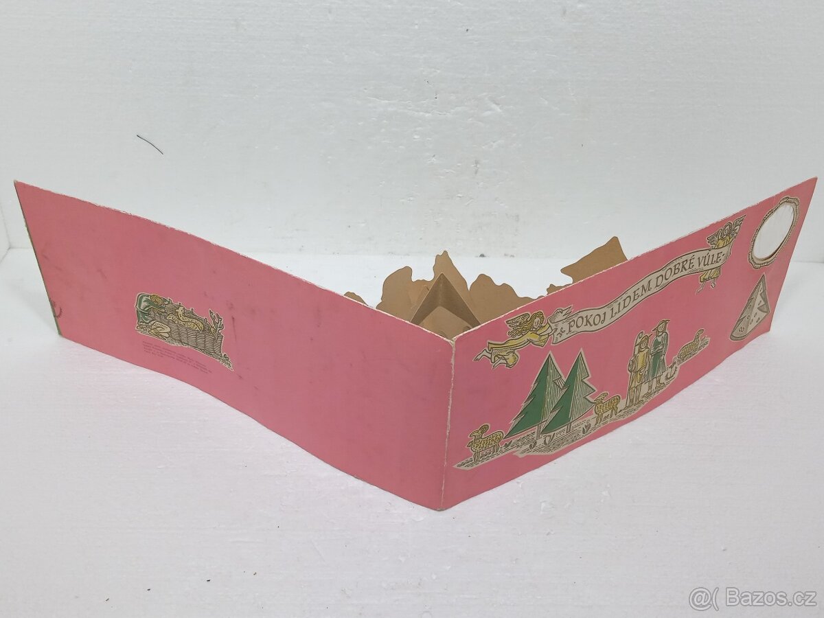 Retro velký vánoční betlém 3D - ČSSR - 13