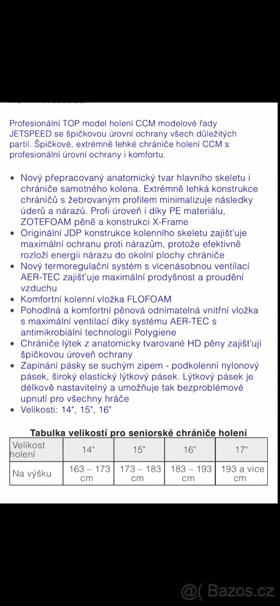 Holeně CCM Jetspeed FT8 PRO , vel . 14 - 13