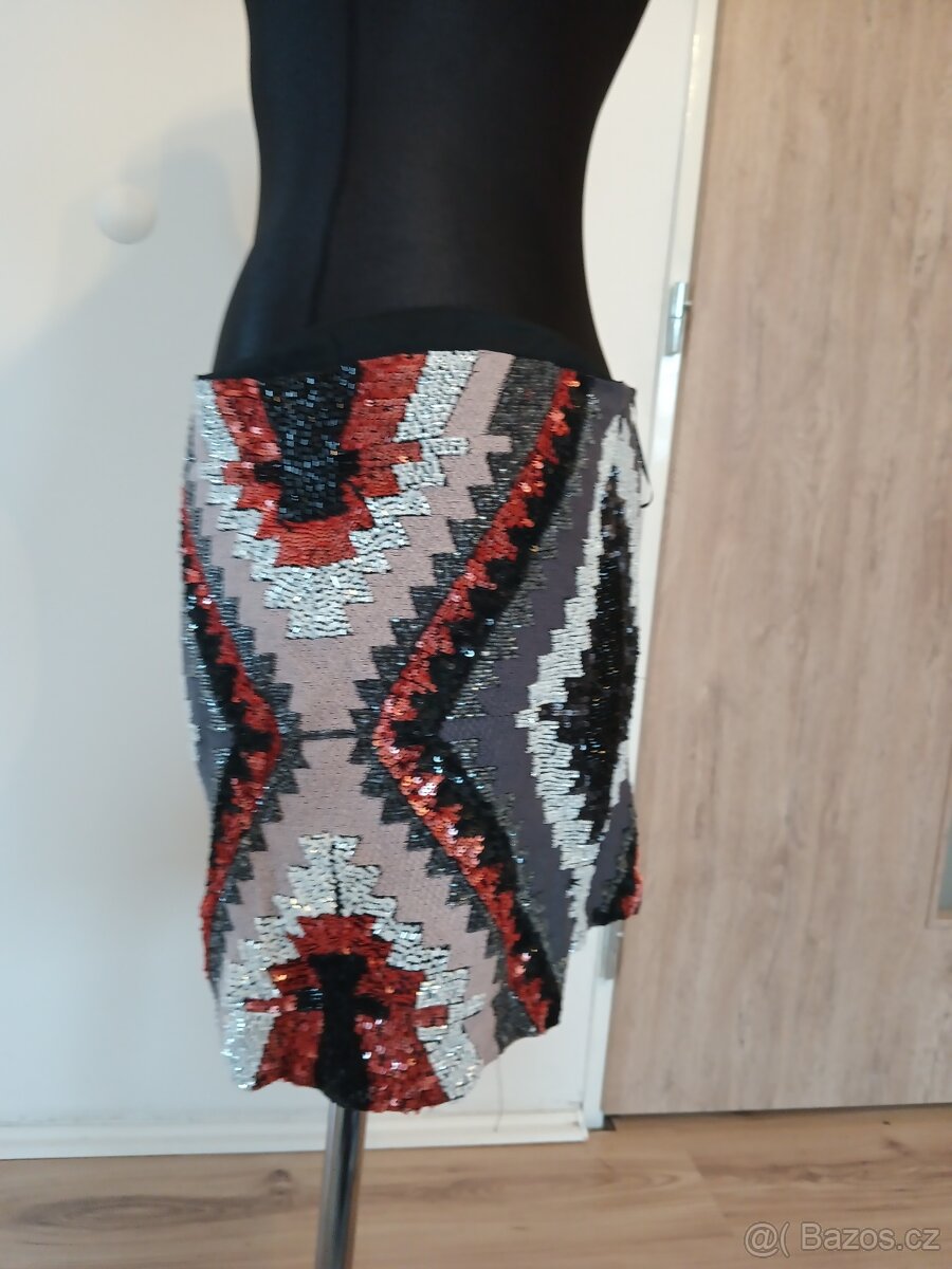 Nová dámská sukně s korálky ZARA - 13