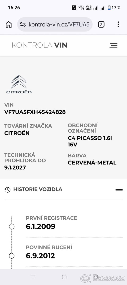 Prodám Citroen C4 Grand Picasso 7mist - 13
