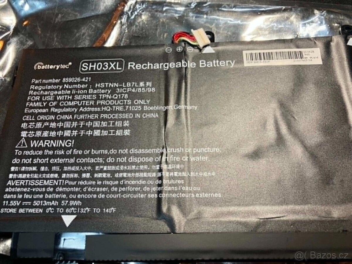 Nové baterie pro notebooky Apple HP Toshiba - 13