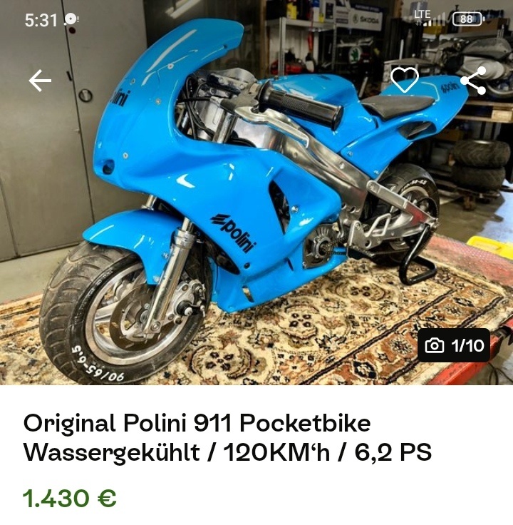 Minibike POLINI 911 ZÁVODNÍ //BLATA - 13