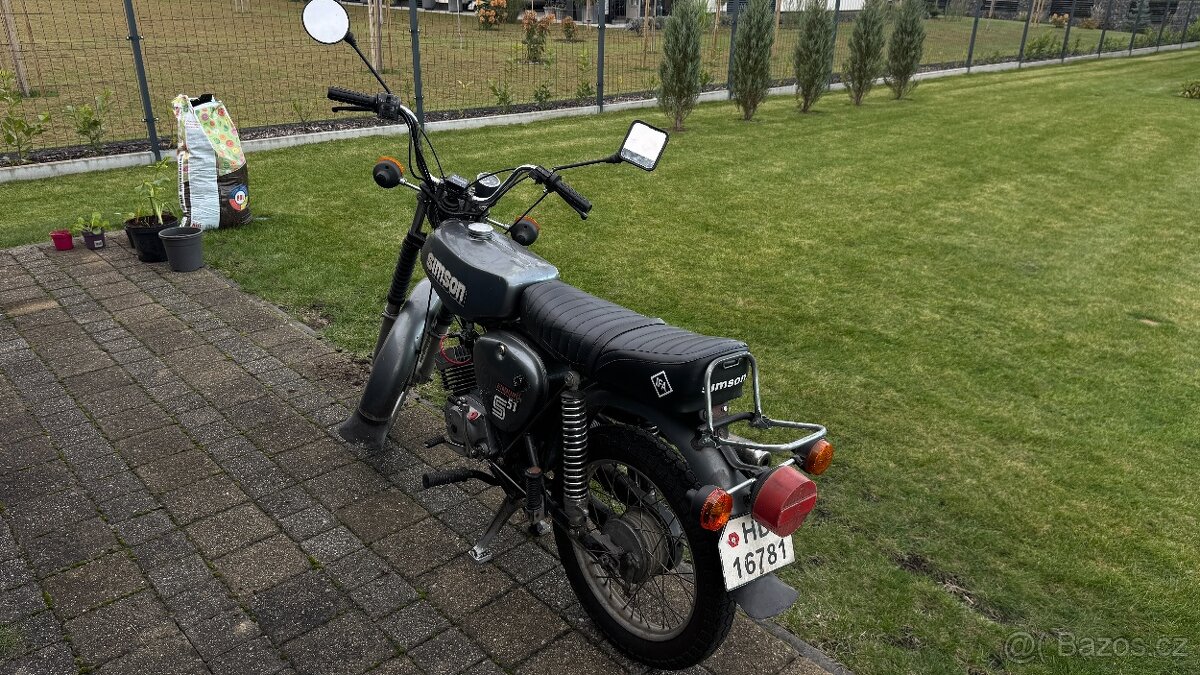 Simson S51 Enduro, originál, platné doklady a STK,pojízdný - 13