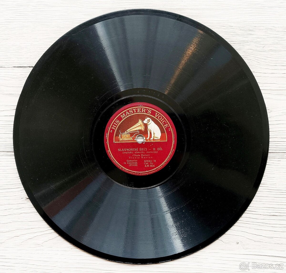 Vlasta Burian, tři starožitné gramodesky His Master’s Voice - 13