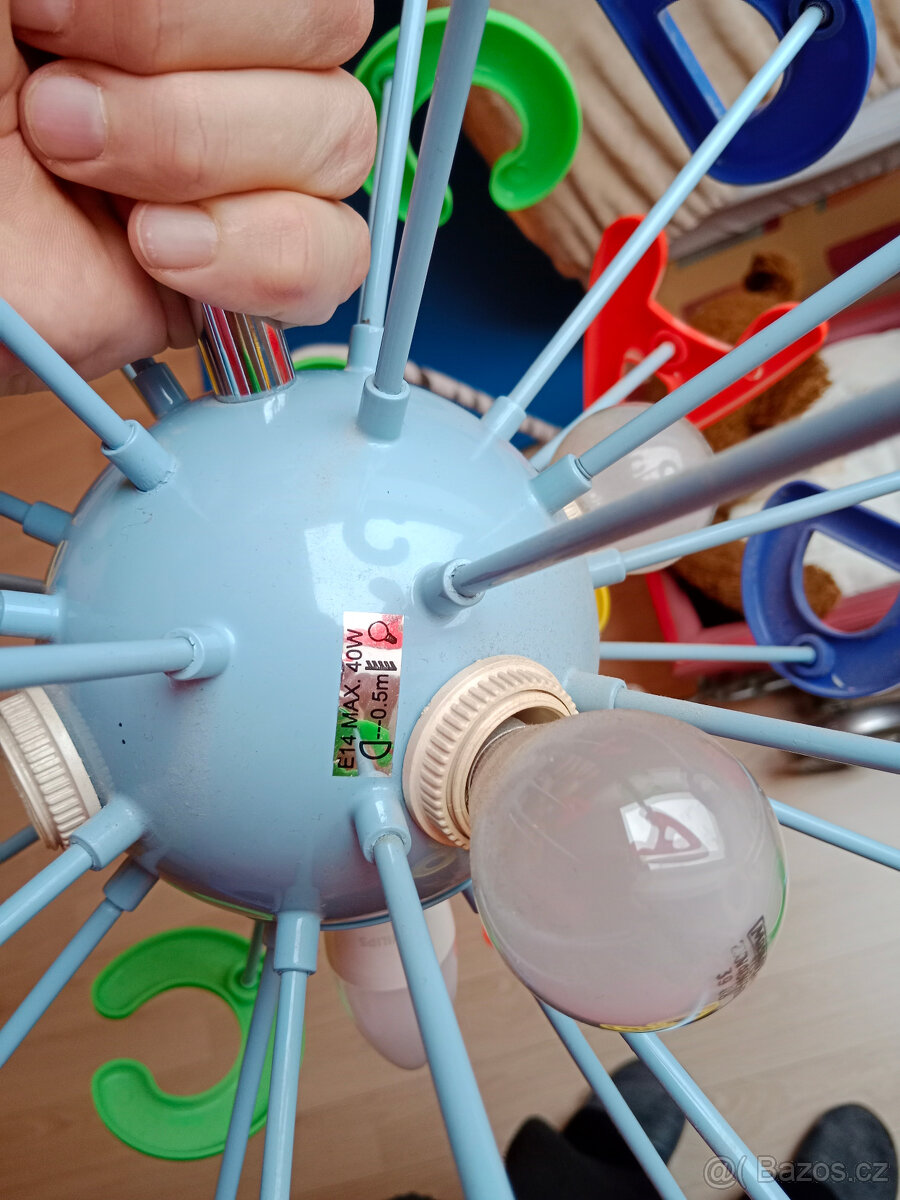 Lustr s písmeny do dětského pokoje průměr stínidla 44 cm - 13