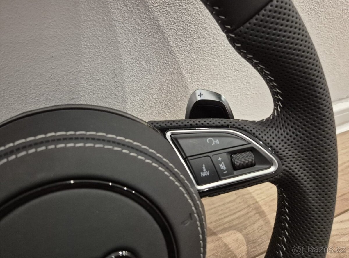 VOLANT AUDI KOŽENÝ MULTIFUNKCNY + airbag + PADLA - 13