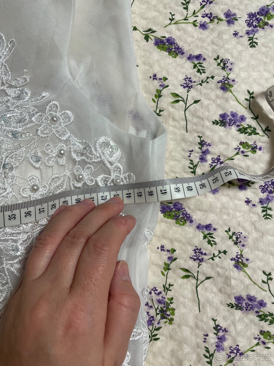 Boho svatební šaty s krajkou - 13