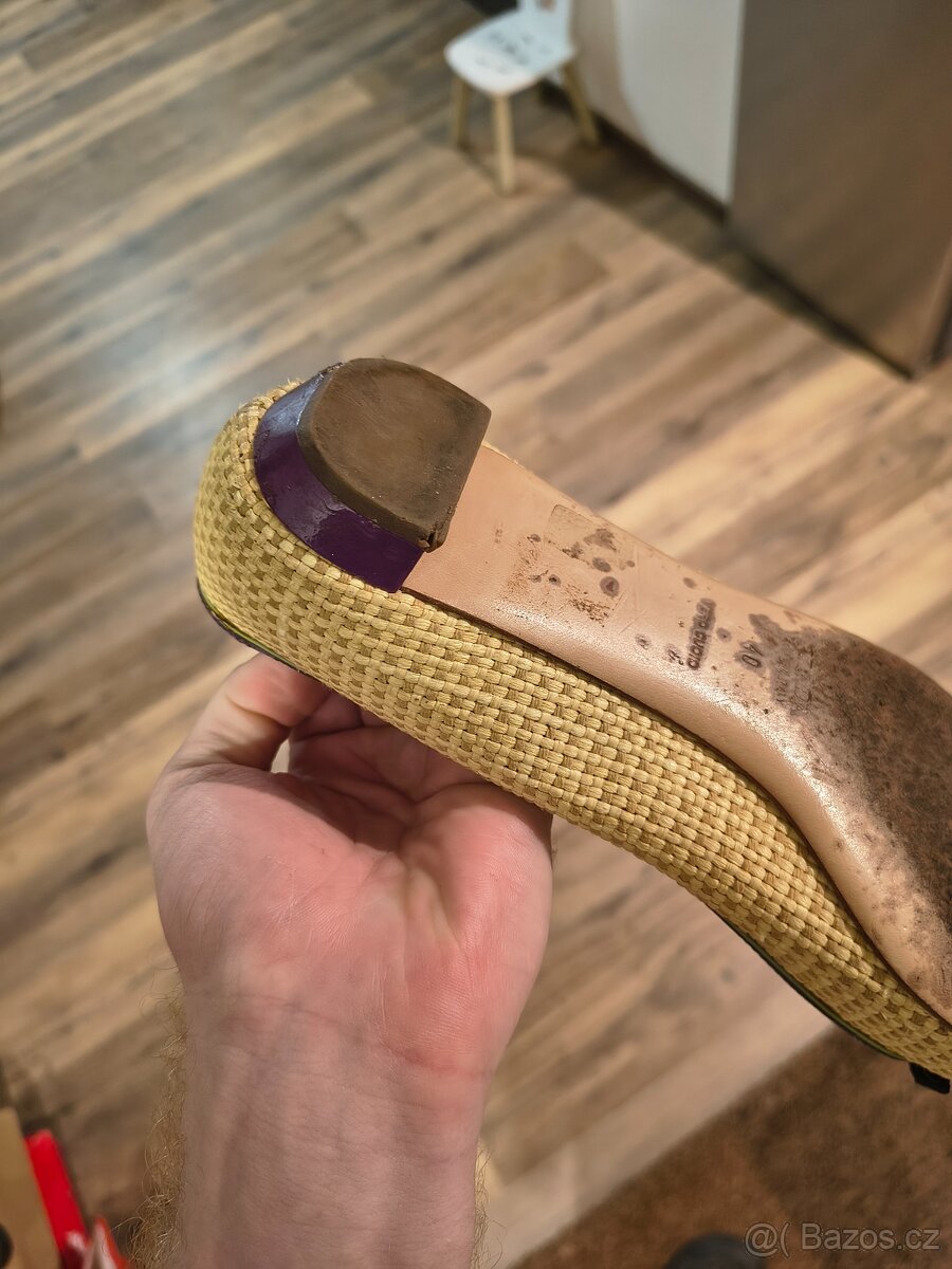 PRADA Raffia Colorblock Baleríny - Velikost 40 - 13