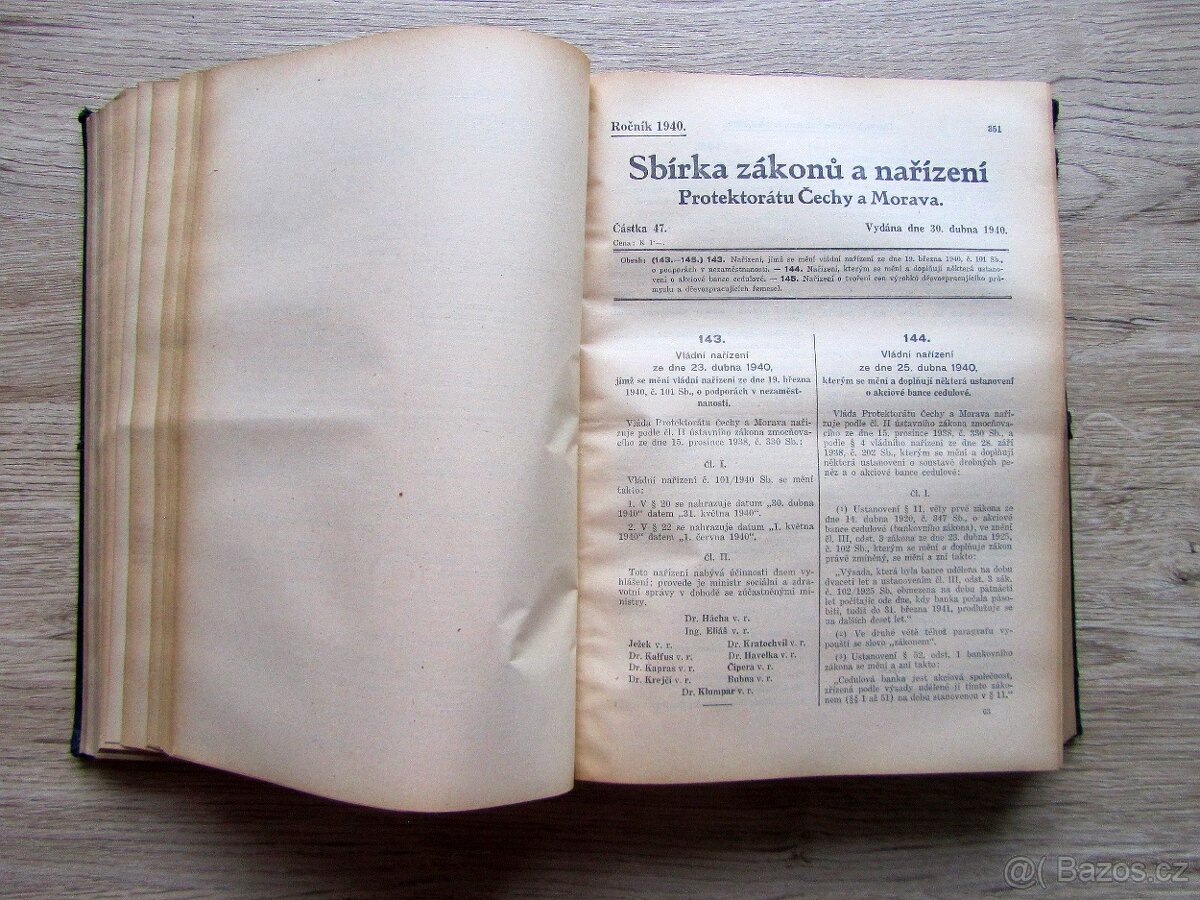 Sbírka zákonů a nařízení 1940 Sammlung se státním znakem - 13