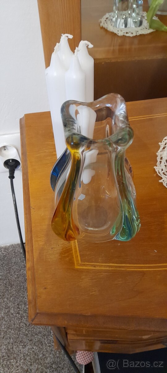 Váza hutní sklo - 13