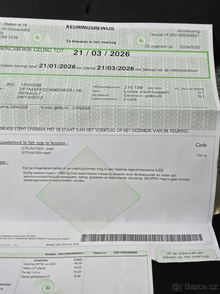 RENAULT MASTER 2,3 dci 92 kw 6 st. manuál 2013 - 13