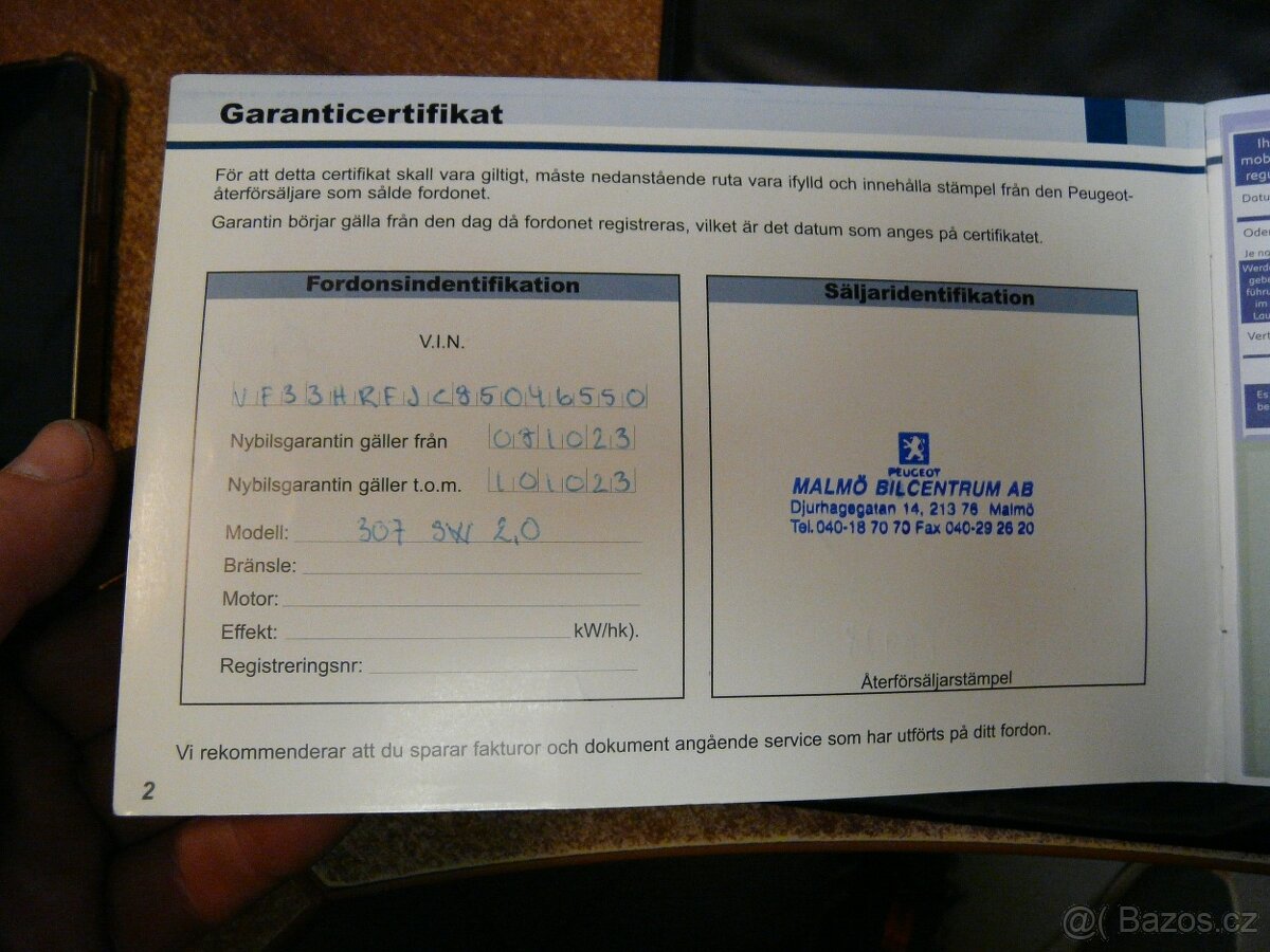 Peugeot 307 SW 2.0i-103kW,Mod. 2009, Najeto: 78056km TOP - 13